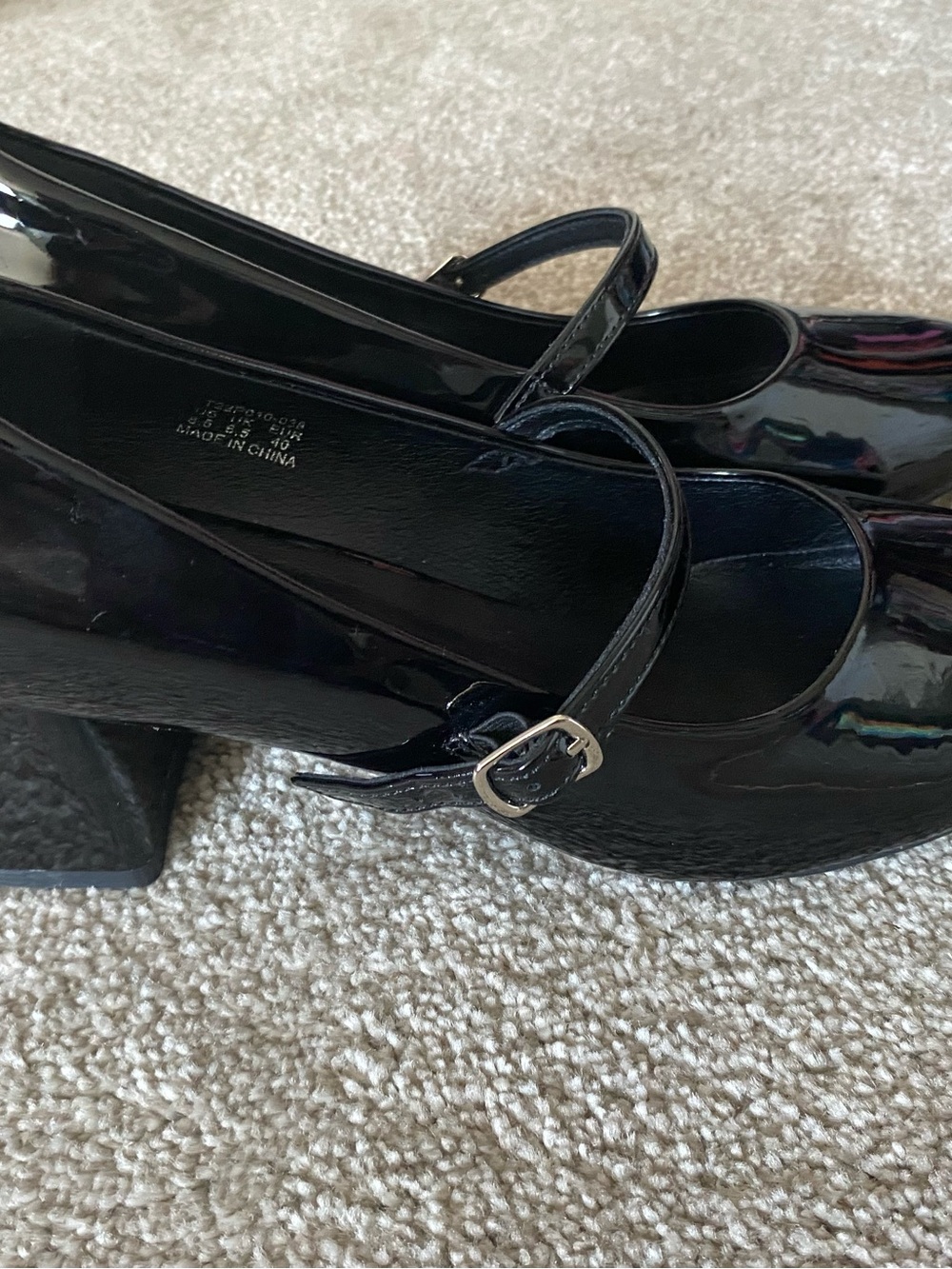 Trary Better Moves Mary Jane Heels Buckle Shoes Black Women’s Size 8.5 Grunge